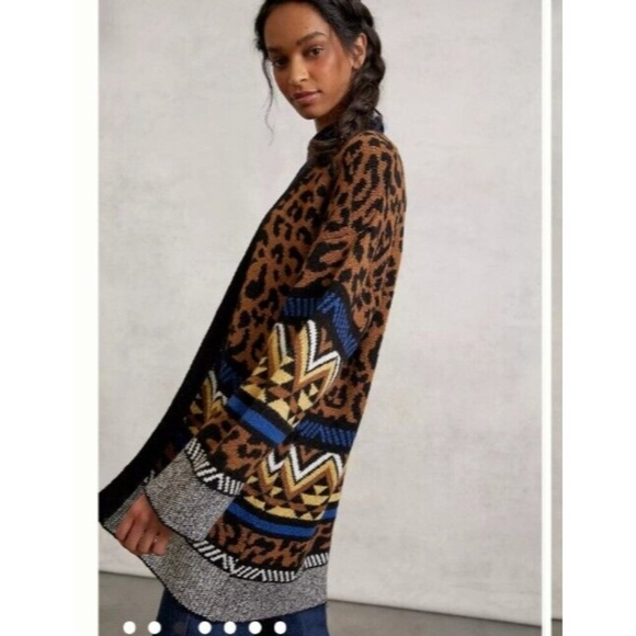 Anthropologie Marseille Leopard Cardigan Size XS - Picture 12 of 13